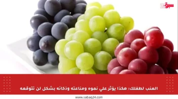 العنب لطفلك: هكذا يؤثر على نموه ومناعته وذكائه بشكل لن تتوقعه